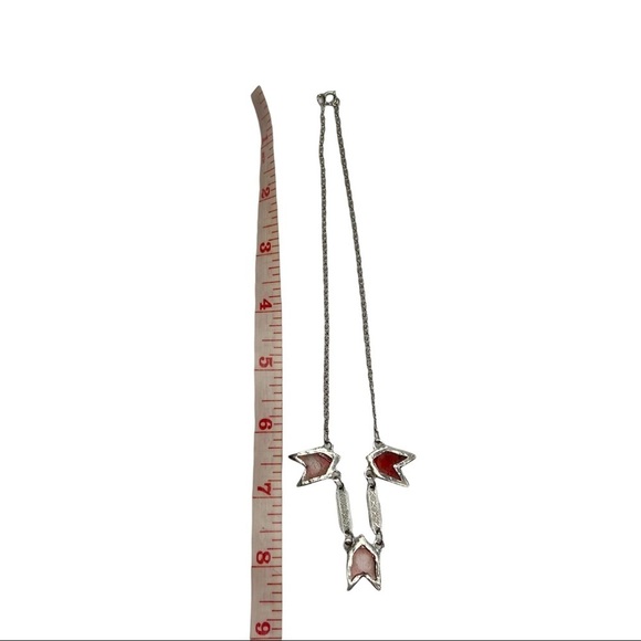 Red Faux Turquoise Triple Arrow Snail Chain Boho Tribal Necklace - Picture 7 of 7